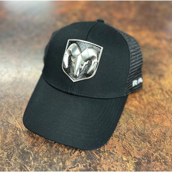 NEW Dodge Ram Logo Plaque Baseball Cap - Picture 1 of 1